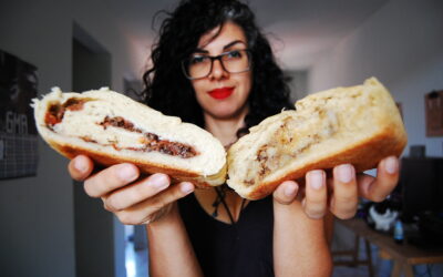 Pão recheado VEGANO não-fit