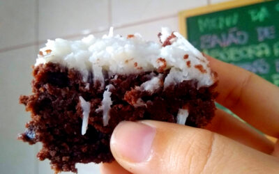 O bolo de chocolate vegano